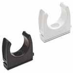 Pack of 10 20mm Univolt Black or White Plastic Pvc U Clip Conduit Push In Saddle