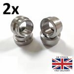 2xSTAINLESS STEEL M18 x 1.5 O2 Exhaust Lambda Boss Nut Weld-on 304 Oxygen Sensor