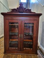 Antique Gothic  19th Century Mahogany Display Cabinet
