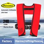 New Auto Self-Inflatable Life Vests Manual Boating Life Jackets Adult PFD 150N f
