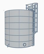 RIVETED STORAGE TANK FOR TMD DEPOT BUILDING OO GAUGE 1/76 - UNPAINTED ASSEMBLED