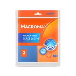 Macromax Microfibre Glass Cleaning Cloths 2-Pack  Streak-Free, Scratch-Free