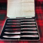 Fully Hallmarked Sterling Silver Handled Cutlery Knives. Steel Blades 1918