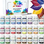 24 Colors Mica Powder Set 10g for Epoxy Resin Soap Candle Making Pigment Art UK