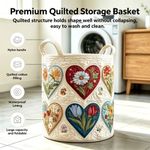 1xMulti Color Pattern Clothes Storage Bucket Sundries Storage Basket with Handle