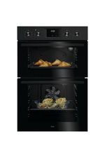 AEG OU5NP20B Built In 59cm Electric Double Oven Black Ex Display HW182642