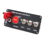 Motorsport Ignition Switch Panel Carbon Fiber 12V Racing Engine Start Toggle