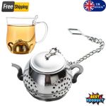 1pc Stainless Steel Tea Infuser Ball Loose Leaf Strainer Reusable Teapot Shape
