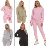 Kruze Womens Tracksuit Set Ladies Crew Neck Sweatshirt Elasticated Joggers SUIT