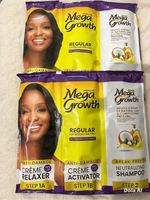 Mega Growth Relaxer No-Lye Hair Relaxer 3 In1 Sachets Price for 2 Items