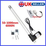 6000N Linear Actuator 12V DC Electric Linear Motor for Door opener 50-1000mm UK