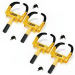 4 x Wheel Clamp Security Lock Car Van Caravan Trailer Anti Theft Heavy Duty