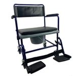 Heavy duty bariatric mobile wheeled toilet commode chair takes 35 stone