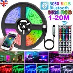 1-20M LED Strip Lights RGB Colour Changing Tape Cabinet Kitchen Lighting Xmas UK