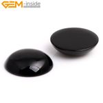 5Pcs CAB Black Agate Cabochon Natural Gemstone Loose Beads For Jewelry Making