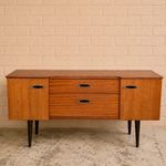 Harris Lebus Mid Century Teak & Oak Compact Sideboard