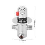 ⁺ G1/2 Brass 3-Way Solar Thermostatic Mixing Valve Shower Water Temperature