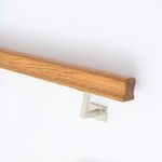 Handrail | Squidward Oak Rail With Stainless Steel Square Brackets