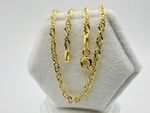 9ct Yellow Gold Womens 3mm Curb Singapore Link Chain Necklace Thick New