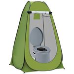 6L PORTABLE CAMPING TOILET POTTY WITH POP-UP PRIVACY TENT SHOWER HIKING TOILET
