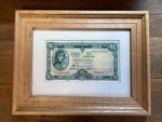 Ireland Eire 1972 Old Irish £1 Punt Lady Lavery Bank Note framed & uncirculated