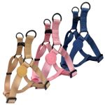 Step In Harness for Small Medium Large Dogs Pink Beige Navy Add Matching Collar