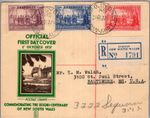 AUSTRALIA 1937 POSTAL REG FDC COVER COMM 150TH ANNIVERSARY NSW ADDR & POSTMARK