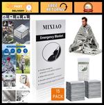 Survival Thermal Mylar Blankets - Emergency Foil Blanket Pack of 15, Lightweight