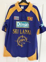 Sri Lanka Cricket World Cup 1990s Dilmah Sponsor Polo Shirt Champions 1996 Patch