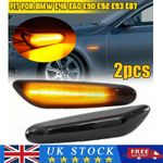 2*Dynamic LED Side Indicator Turn Signal Light For BMW 1 3 5 Series E90 E87 E60