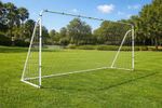 12FT x 6FT Football Goal Steel Frame Garden Soccer Net Kids Training