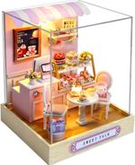 New DIY Miniature Sweet Talk Pink Cafe Boutique Shop Kit Dollhouse UK Seller