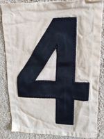 Vintage 1980s Era Sew-On Rugby Union Shirt Number 4 Embroided Patch
