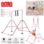 Gymnastics Bar For Kids Gymnastics Bars With Rings Height Adjustable Bar SALE UK