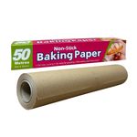 Baking Paper 50m Roll Greaseproof Parchment Non Stick Oven Safe