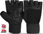 Weight Lifting Gloves Wrist Support Leather Gym Gloves Training Fitness Workout