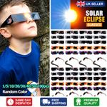 1x/5x/10x Solar Eclipse Glasses CE ISO Certified - Safe Sun Viewing UK Aug