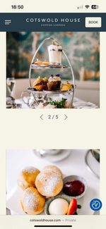 COTSWOLD HOUSE HOTEL CHIPPING CAMPDEN AFTERNOON TEA FOR TWO