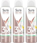 Sure Anti-Perspirant Spray Sweat - Fresia and waterlily Scent (Pack of 6)