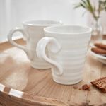 Sophie Conran for Portmeirion Ribbed Porcelain Mug 350ml  NEW white