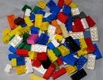 LEGO Bricks  2x2 , 2x3 , 2x4 pin x 100 pcs - Mixed Colours
