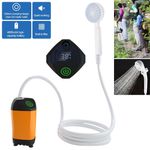 Portable Shower Camping Shower Outdoor Camp Shower Pump, Electric Rechargeable