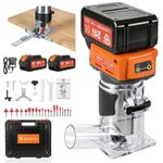 2X 4.0Ah Battery 21V Electric Cordless Hand Trimmer Palm Router Wood Laminator