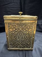 An Antique Arts & Crafts Brass Storage Box  / Art Nouveau Tea Caddy/ Storage Box