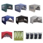 3x3m Heavy Duty Waterproof Pop Up Gazebo Garden Party Canopy Tent with 4 Sides