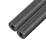 Foam Tube 1.64 ft Length 0.51in ID 1.44in OD Hollow Polyethylene Black 2pcs