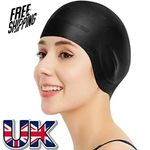 Silicone Swimming Cap With Ear Pockets Long Hair Large For Men Ladies Women Hat