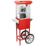 HAXRO Popcorn Machine & Cart 8oz Red Retro Maker Movie Nights Parties Non-Stick