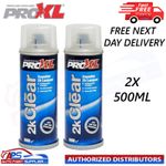 2x PROXL Pro 2K CLEAR – 2k Hi-Gloss Clear Coat Aerosol 500ml