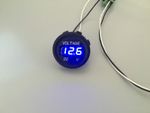 12V-24V Car Motorcycle LED Digital Display Voltmeter Waterproof Meter BLUE UK